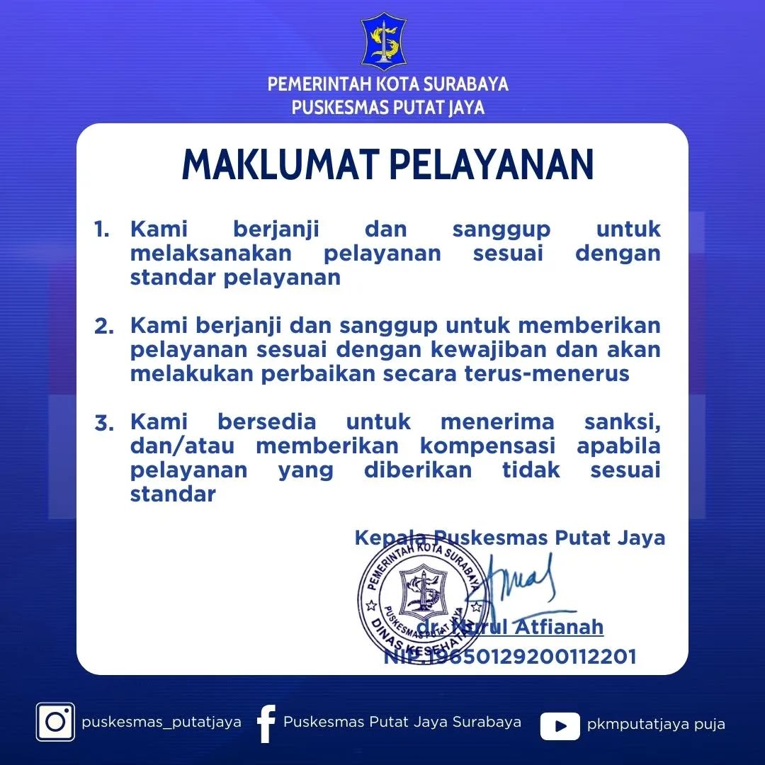 Maklumat Puskesmas Putat Jaya